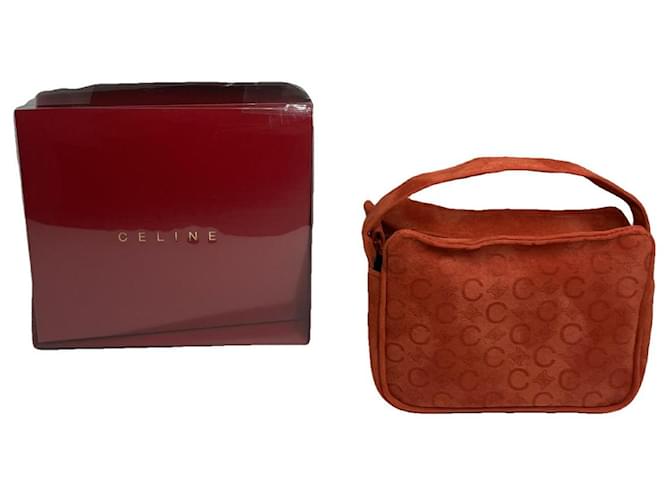Céline Borsa a mano in cotone arancione Celine Ava