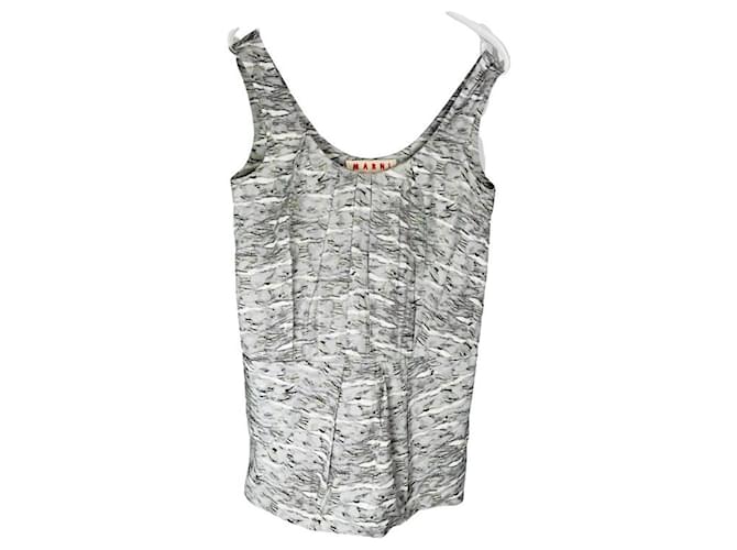 Top in cotone grigio Marni