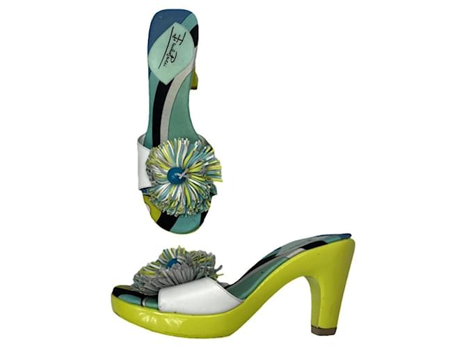 Emilio Pucci Altro Tacco in Pelle Blu
