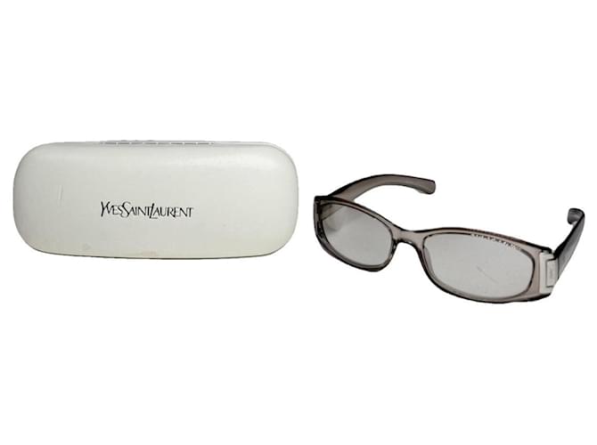 Occhiali da sole in plastica argentata Saint Laurent Argento