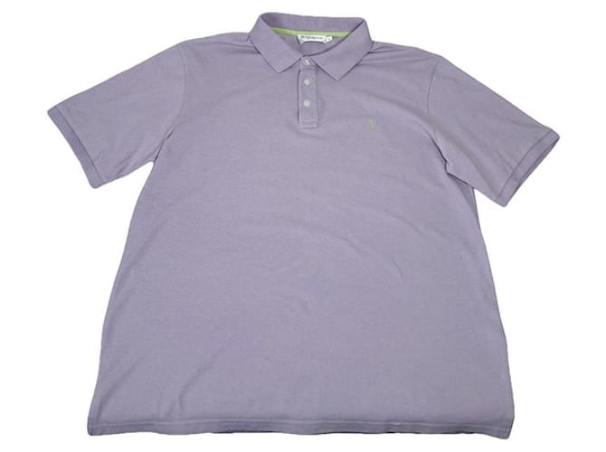 Polo in cotone viola Yves Saint Laurent Porpora