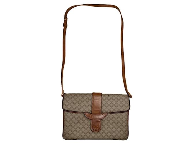 Céline Borsa a mano in lino beige Celine Triomphe