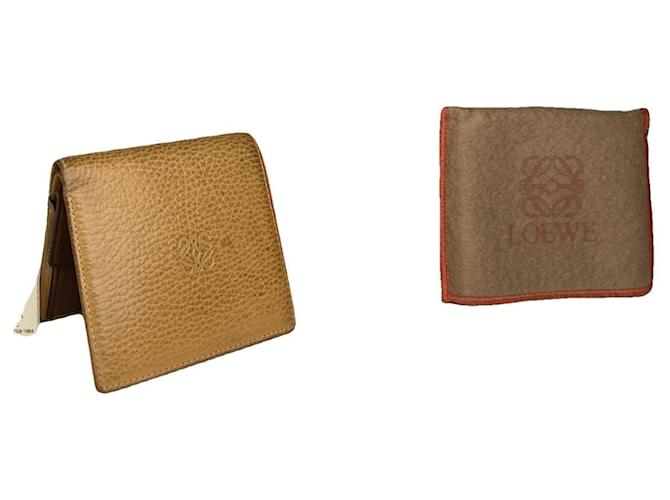 Portafoglio in pelle arancione Loewe