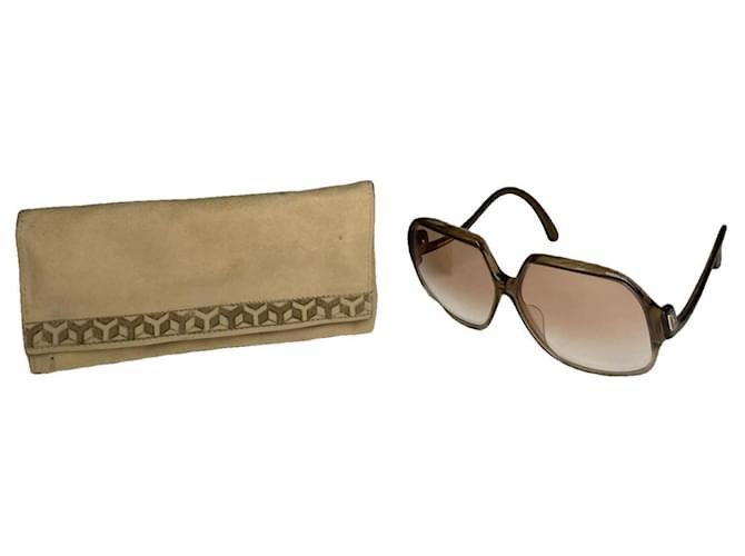 Occhiali da sole in plastica marroni Yves Saint Laurent Marrone