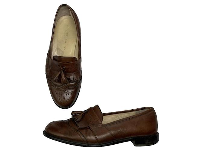 Mocassini in Pelle Marrone Balmain