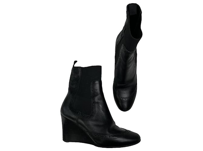 Stivale in pelle nera Balenciaga Nero