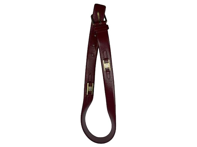 Cintura in pelle bordeaux Givenchy Bordò