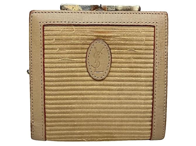 Borsa in lino beige Yves Saint Laurent