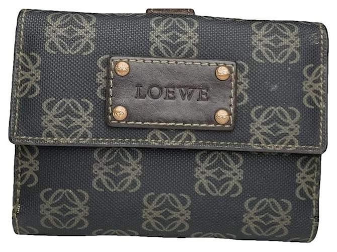 Portafoglio in pelle navy Loewe Puzzle Blu navy