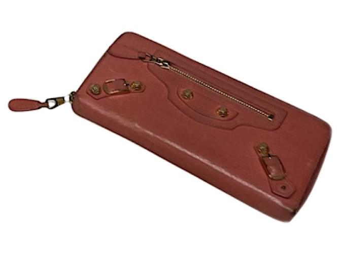 City Portafoglio in pelle arancione Balenciaga