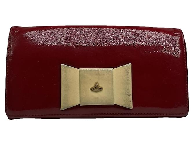 Portafoglio in pelle verniciata viola Vivienne Westwood Porpora