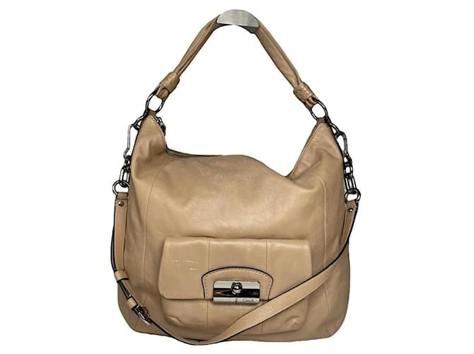 Borsa hobo grande Scout in pelle rosa di Coach