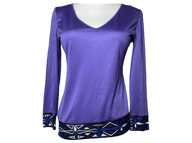 Maglieria in seta viola Emilio Pucci Porpora