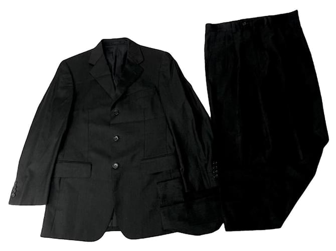 Completo in lana nera Loro Piana Nero