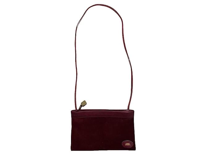 Borsa a mano in pelle bordeaux Loewe Amazona Bordò