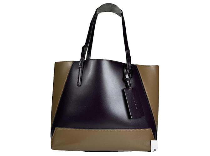 Borsa in pelle viola Marni Porpora