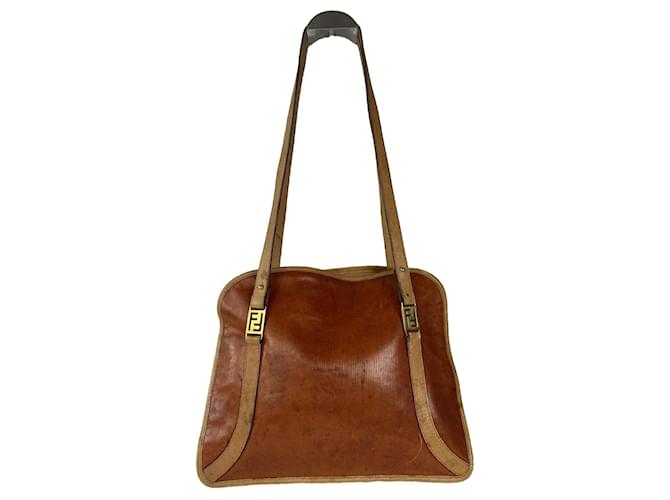 Borsa a mano in pelle rossa Fendi Peekaboo Rosso