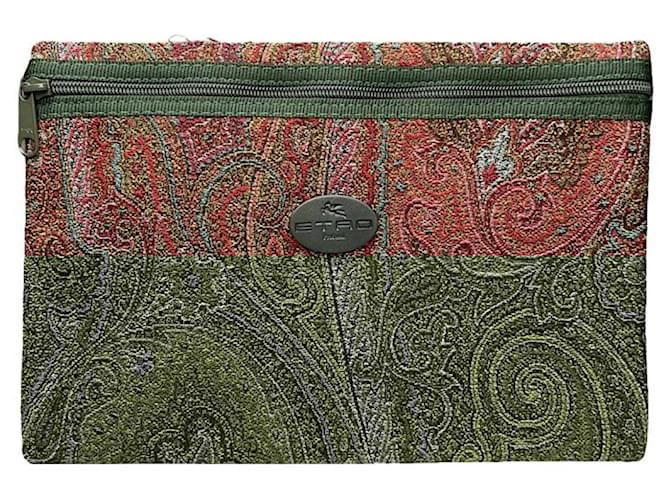 Clutch in poliestere multicolore Etro