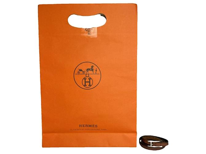 Bracciale in pelle marrone Hermès Behapi