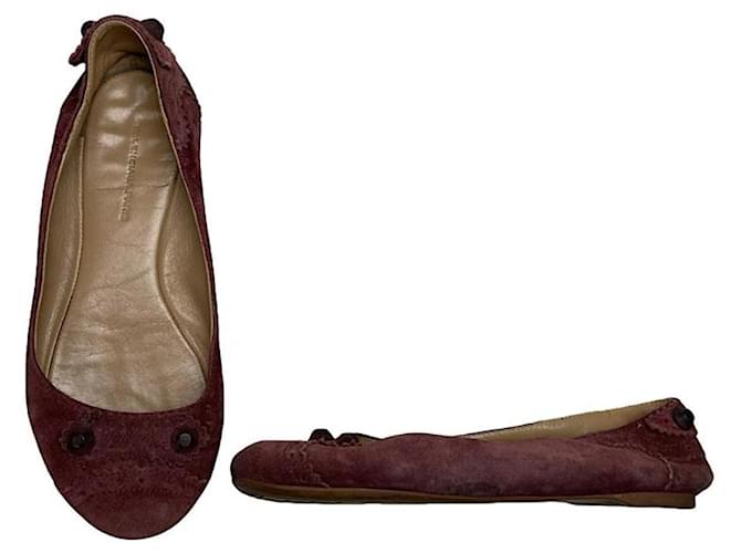 Ballerine in pelle marrone Balenciaga