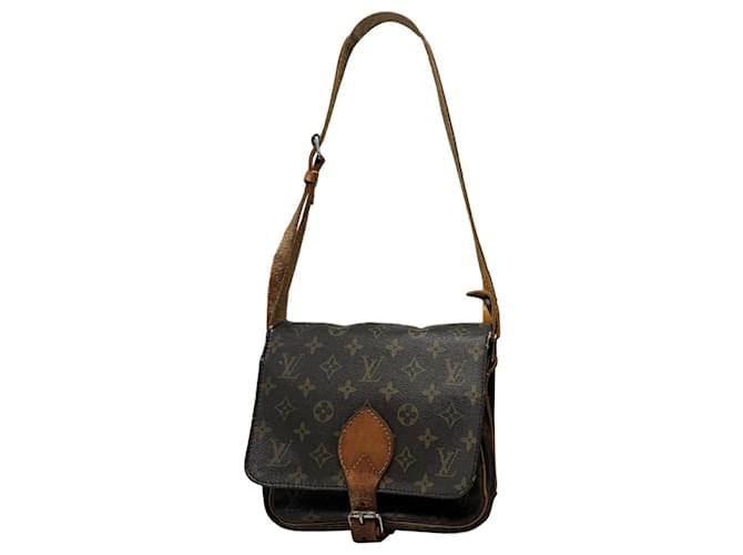 Borsa a mano in pelle marrone Louis Vuitton Bérangère