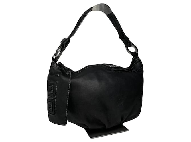 Borsa in pelle nera con taglio a luna Givenchy Nero