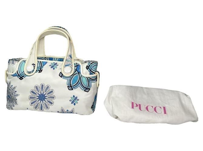 Borsa in cotone bianco Emilio Pucci