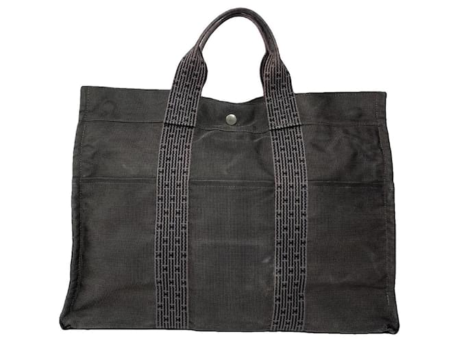 Borsa a mano in poliestere marrone Hermès