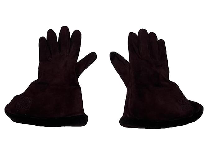 Guanto in pelle viola Loewe Porpora