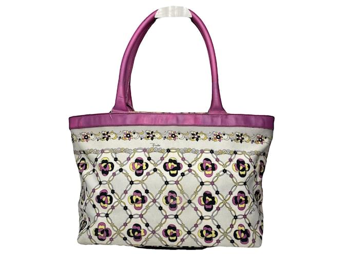 Borsa in cotone viola Emilio Pucci Porpora