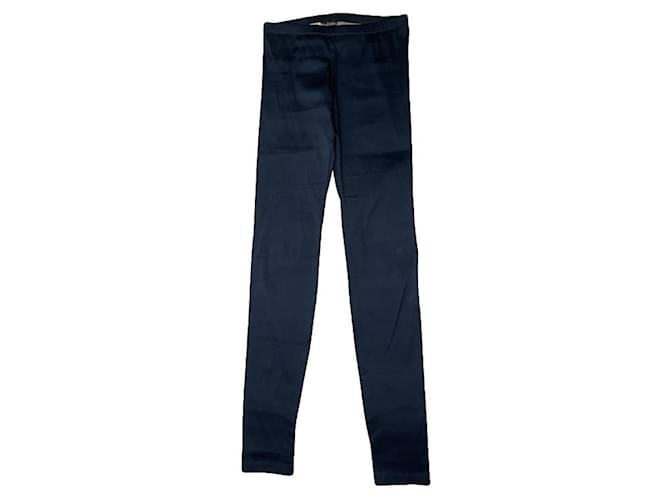 Pantaloni in poliestere blu navy Jean Paul Gaultier