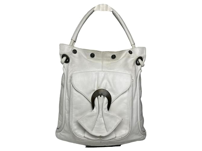 Borsa in pelle bianca Gianni Versace Bianco