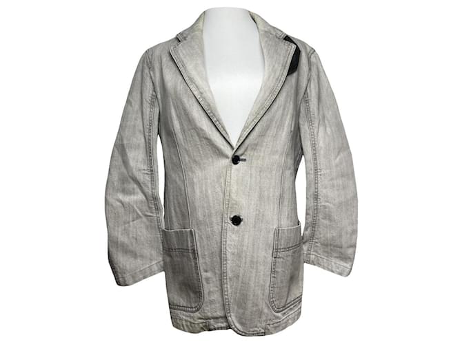 Cappotto in cotone grigio Ermenegildo Zegna