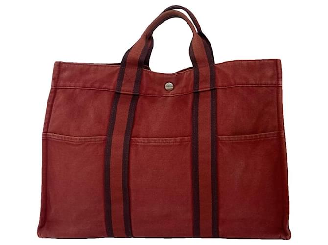 Borsa in cotone rosso Hermès
