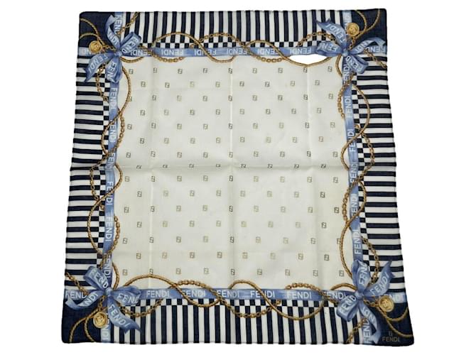 Foulard in seta bianco Fendi