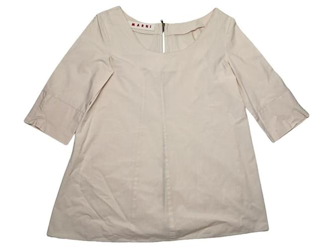Top in cotone beige Marni