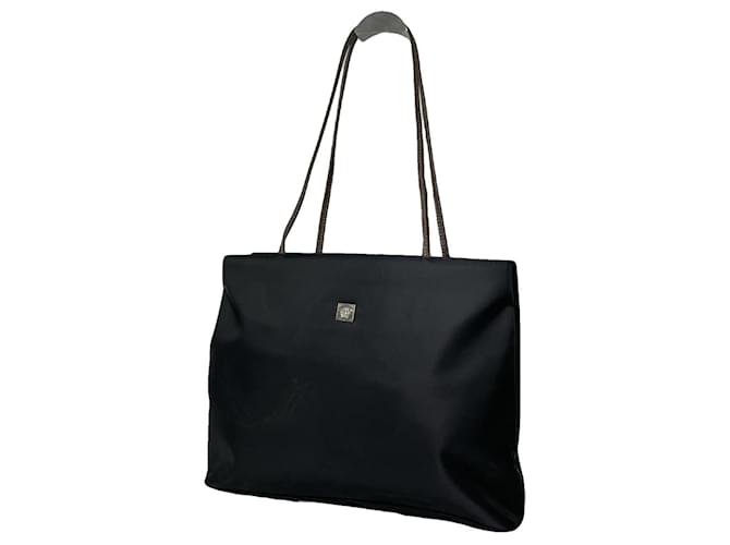 Borsa a mano in poliestere nero Gianni Versace