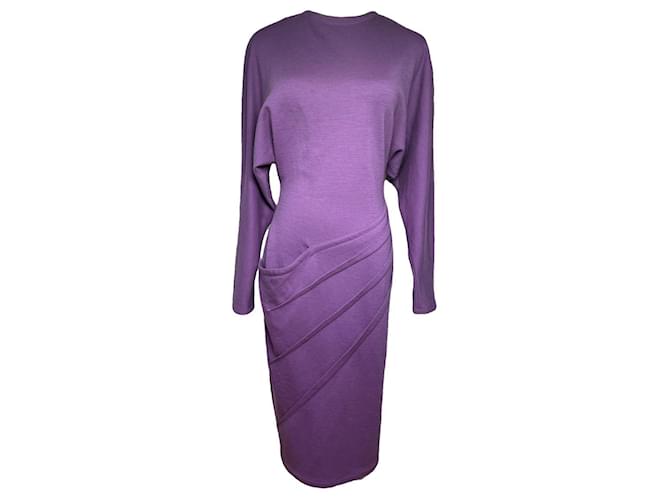 Abito in lana viola Gianni Versace Porpora
