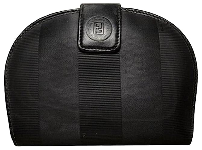 Portafoglio in pelle nera Fendi Baguette Nero