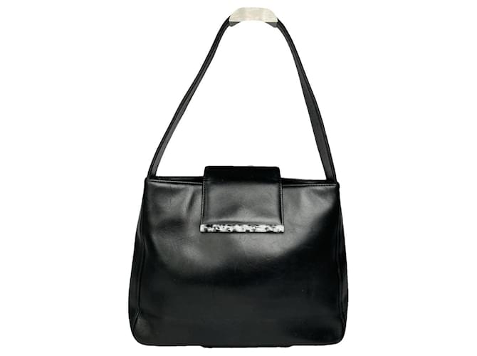 Borsa a tracolla in pelle nera Valentino Garavani Rockstud Hobo Nero