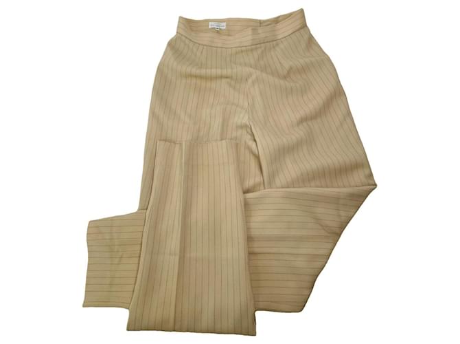 Pantaloni in lana beige Balenciaga