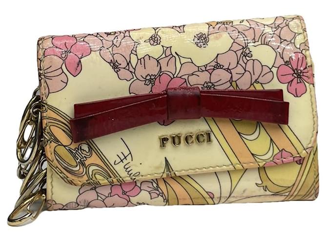 Borsa in pelle verniciata multicolore Emilio Pucci