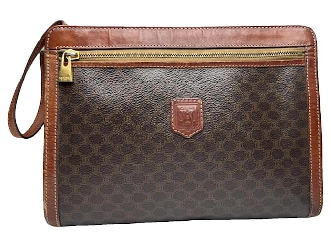 Céline Clutch in pelle marrone Celine