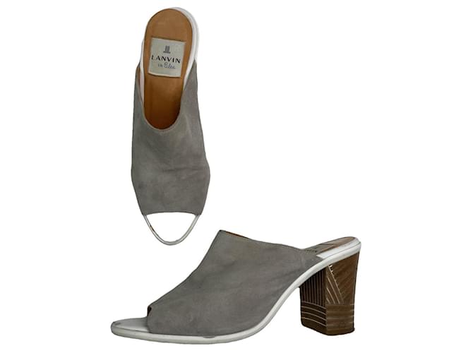 Tacco in pelle nera Lanvin Nero