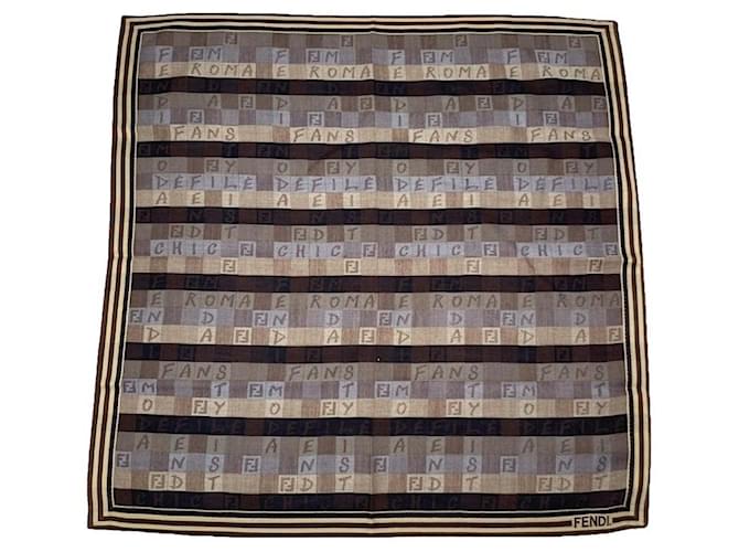 Foulard in seta viola Fendi Porpora