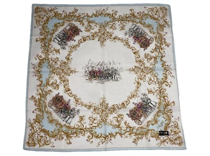 Céline Fazzoletto in cotone e seta multicolore Celine