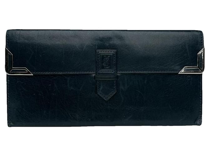 Borsa in pelle turchese Yves Saint Laurent