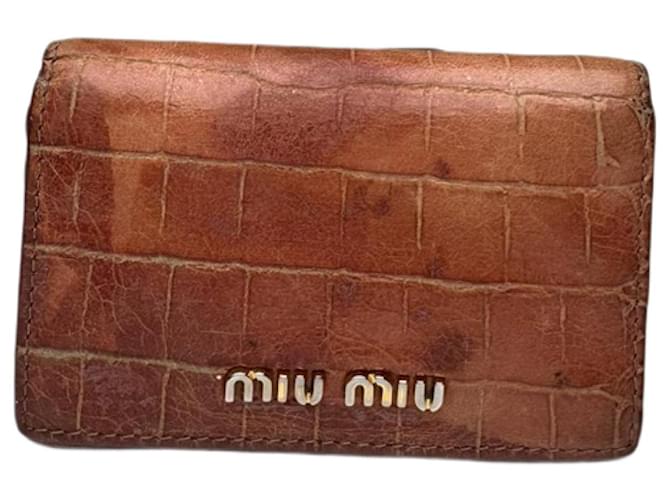 Borsa in pelle arancione Miu Miu