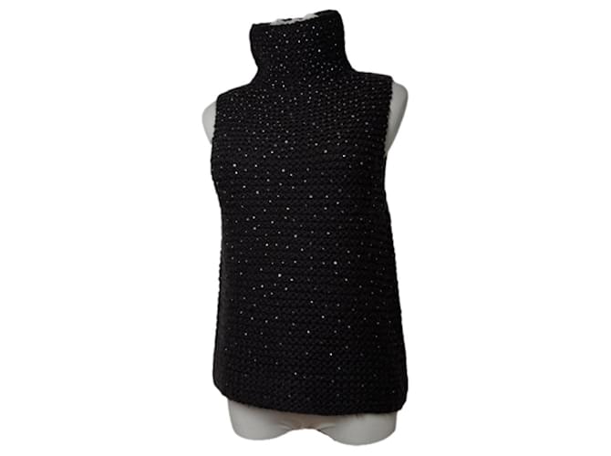 Maglieria in lana nera Fendi Nero