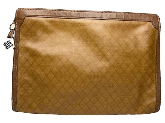 Clutch in pelle marrone Bow Cut di Givenchy